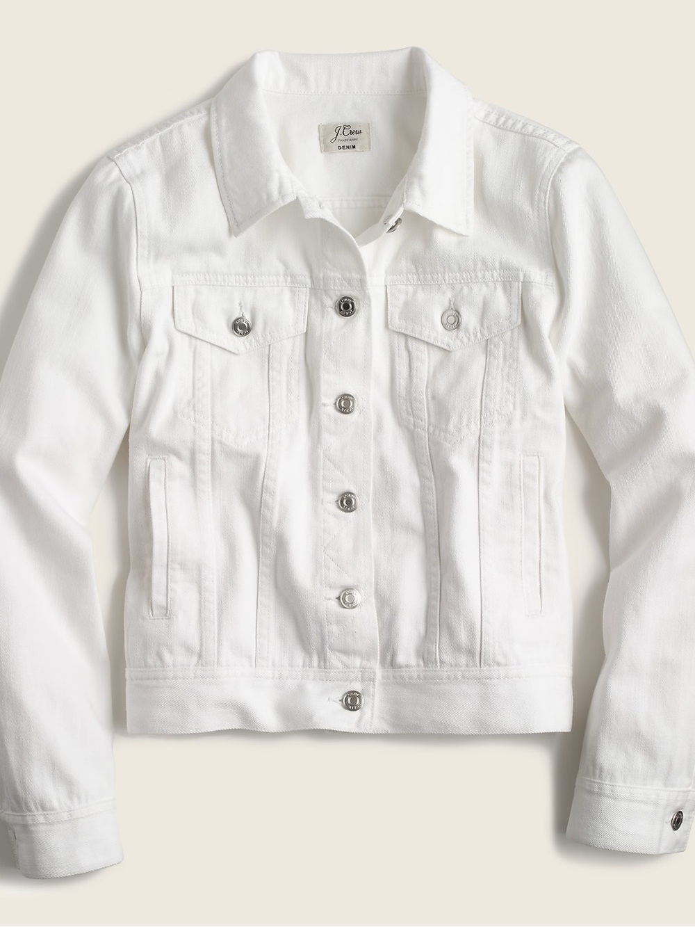 J.Crew Denim Jacket in White - EUC